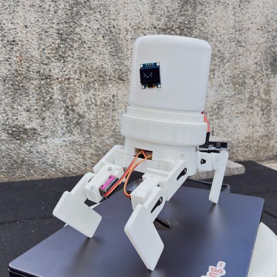 MIST robot prototype showing expressive face
